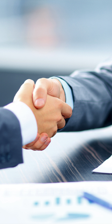 Men shaking hands